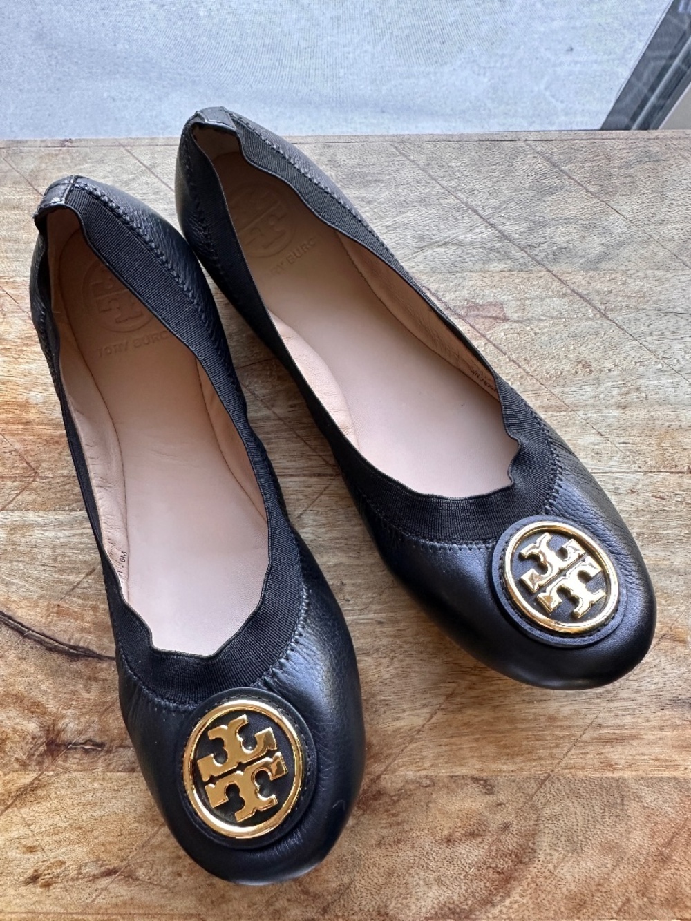 Tory Burch Caroline Ballet Flats Women's 6 Black